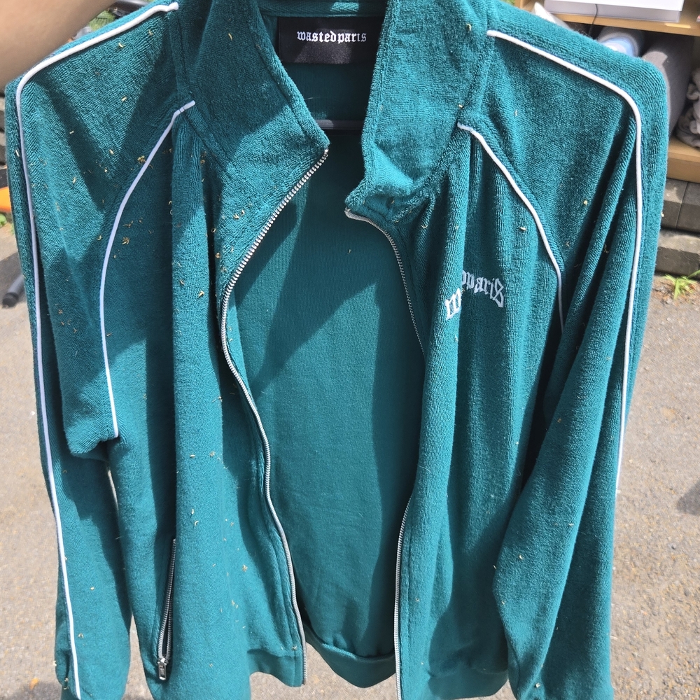 Wasted Paris Teal Zip-Up Jacket